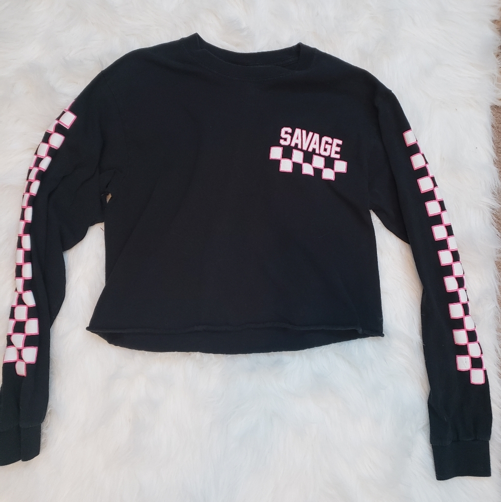 "Savage" Crop top - Picture 1 of 4